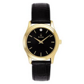Bulova Corporate Collection Women's Black Dial w/ Diamond Black Strap Watch